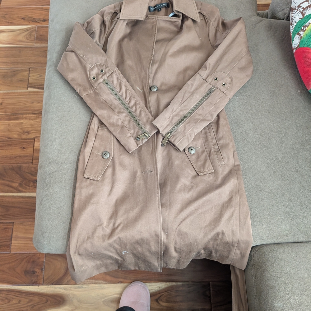 Andrew Marc Tan Trench Coat